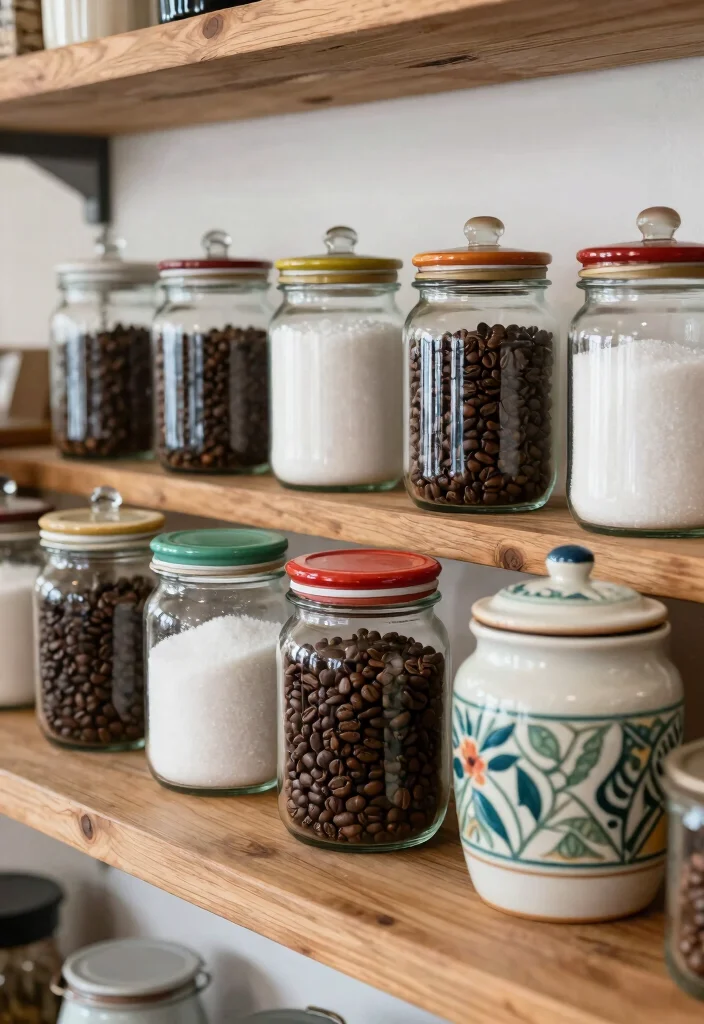 17 Boho Coffee Bar Ideas With Relaxed Chic Vibes - 8. Unique Coffee Containers 1