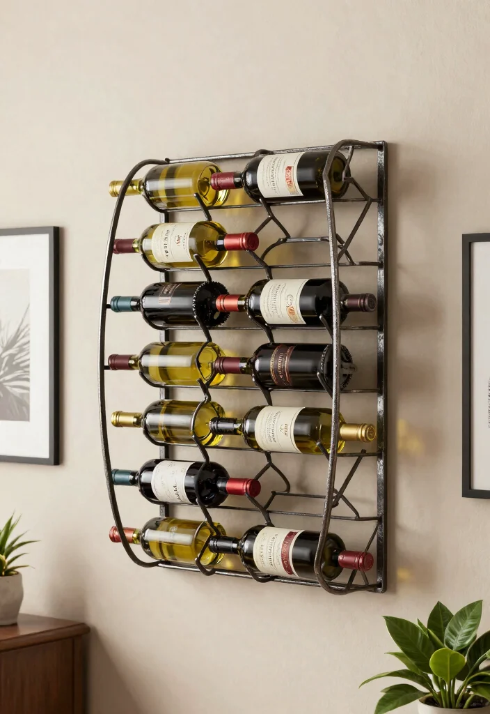 17 Coffee and Wine Bar Ideas for the Ultimate Entertaining Space 40 17 Coffee and Wine Bar Ideas for the Ultimate Entertaining Space - 10. Decorative Wine Racks 1