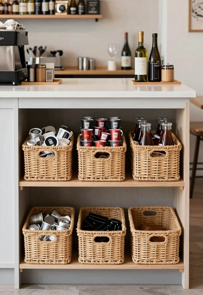 17 Coffee and Wine Bar Ideas for the Ultimate Entertaining Space 51 17 Coffee and Wine Bar Ideas for the Ultimate Entertaining Space - 11. Use Underneath Storage 1
