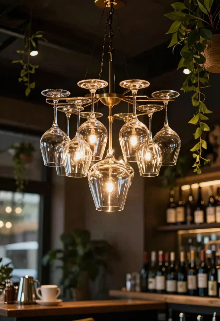 17 Coffee and Wine Bar Ideas for the Ultimate Entertaining Space 64 17 Coffee and Wine Bar Ideas for the Ultimate Entertaining Space - 14. Wine Glass Chandeliers 1