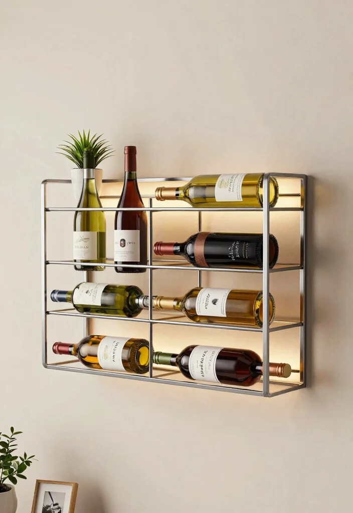 17 Coffee and Wine Bar Ideas for the Ultimate Entertaining Space 12 17 Coffee and Wine Bar Ideas for the Ultimate Entertaining Space - 2. Wall-Mounted Wine Rack 1