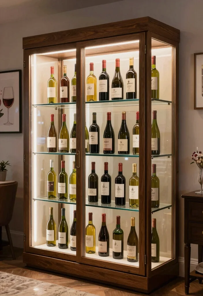 17 Coffee and Wine Bar Ideas for the Ultimate Entertaining Space 25 17 Coffee and Wine Bar Ideas for the Ultimate Entertaining Space - 5. Elegant Wine Display Cases 1