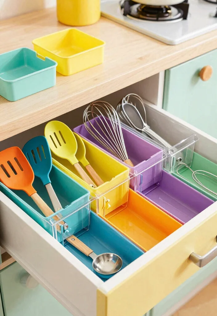 17 Deep Drawer Organization Kitchen Ideas That Work Smart - 2. Recycled Plastic Organizers 1
