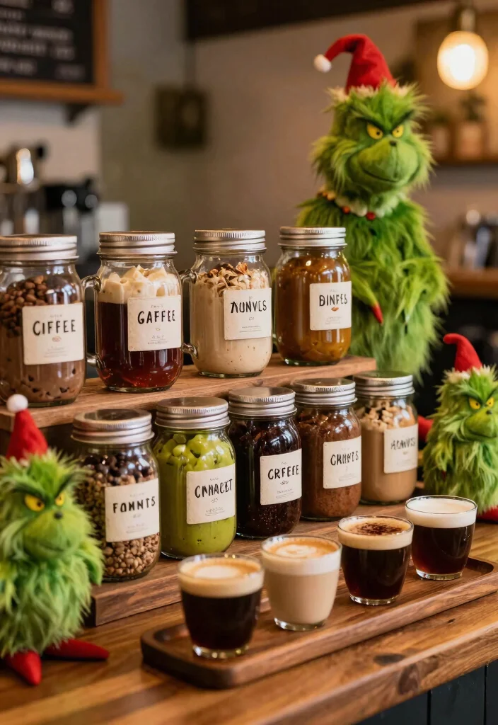 17 Grinch Coffee Bar Ideas With Fun Holiday Spirit - 11. Grinch-inspired Coffee Blends 1