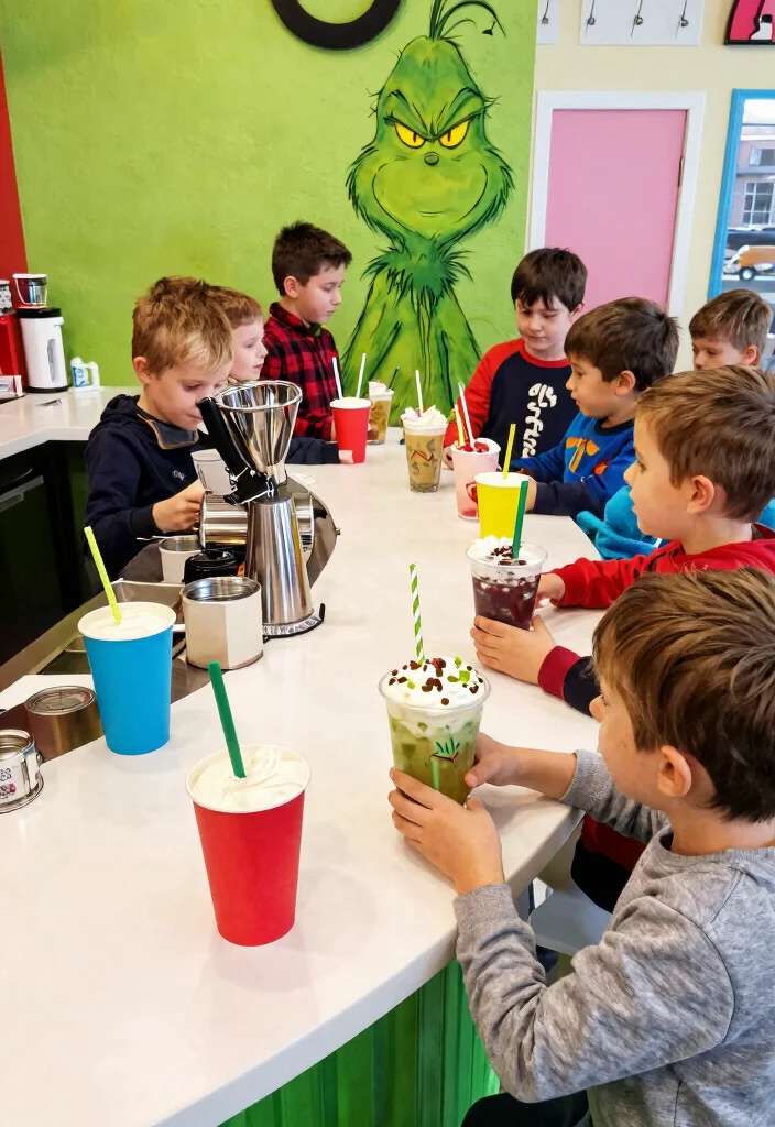 17 Grinch Coffee Bar Ideas With Fun Holiday Spirit - 16. Creative Coffee Bar Ideas for Kids 1