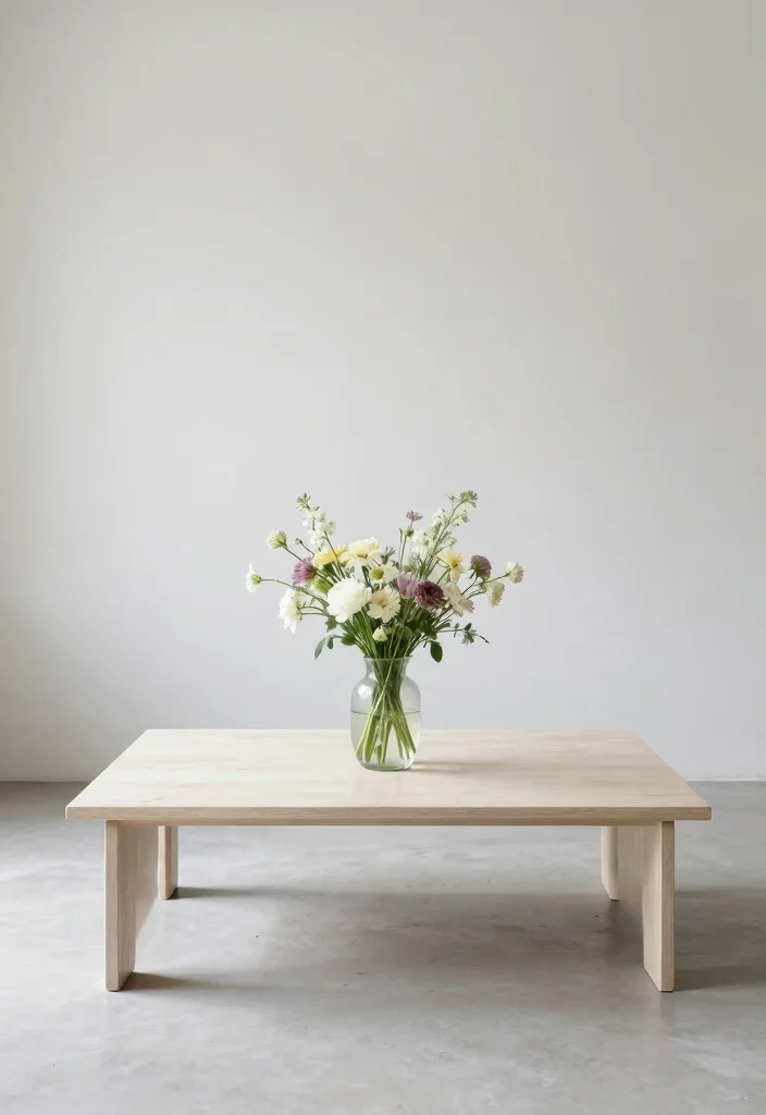 17 Minimalist Coffee Table Decor Ideas With Clean Elegance - 17. Embrace Negative Space 1