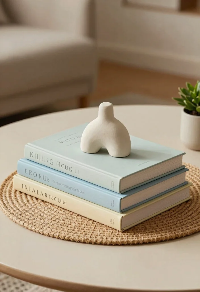 17 Minimalist Coffee Table Decor Ideas With Clean Elegance - 4. Curated Book Stacks 1