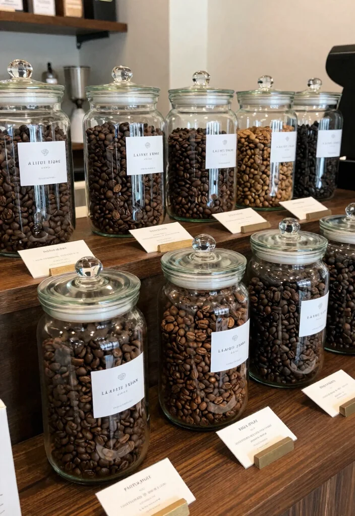 17 Moody Coffee Bar Ideas With Dark Cozy Aesthetic - 13. Curated Coffee Selection 1