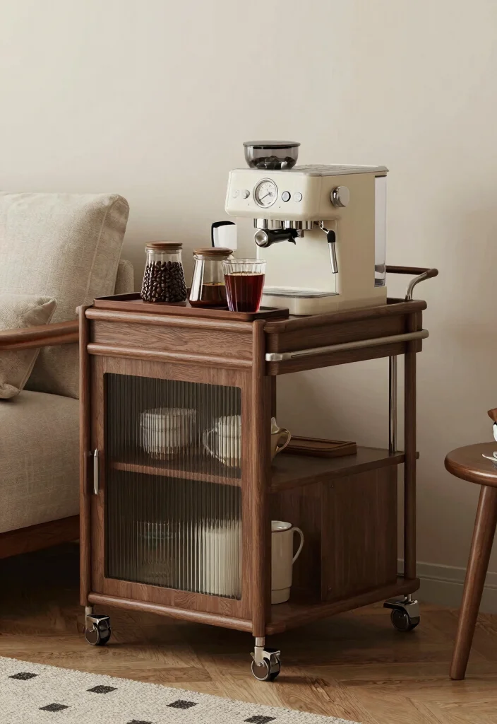 17 Moody Coffee Bar Ideas With Dark Cozy Aesthetic - 14. Modular Coffee Station 1