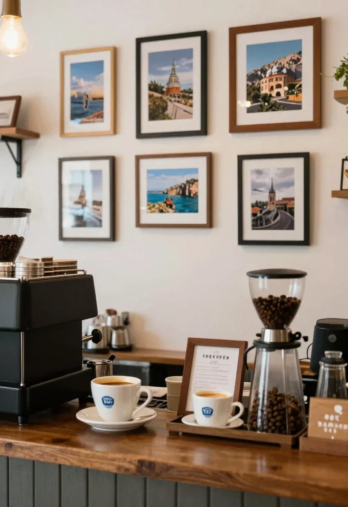 17 Moody Coffee Bar Ideas With Dark Cozy Aesthetic - 17. Personal Touches 1