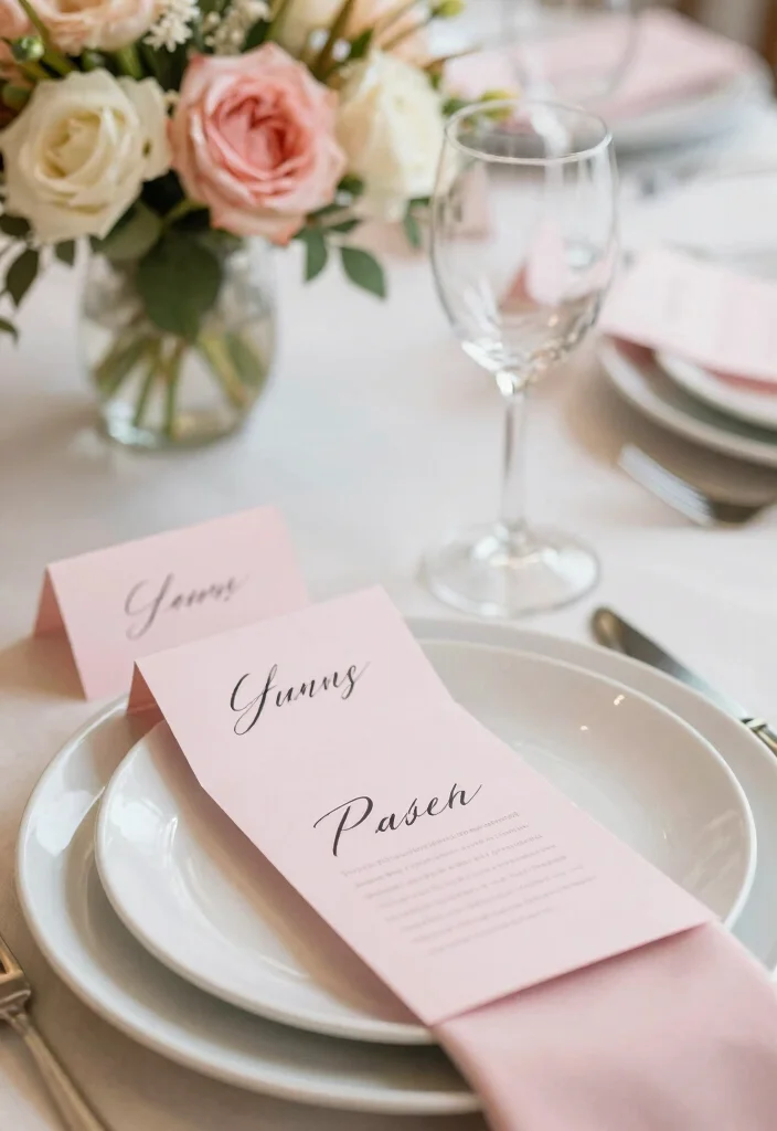 17 Pink Table Decor Ideas With Soft Feminine Charm 44 17 Pink Table Decor Ideas With Soft Feminine Charm - 14. Personalized Place Cards 1