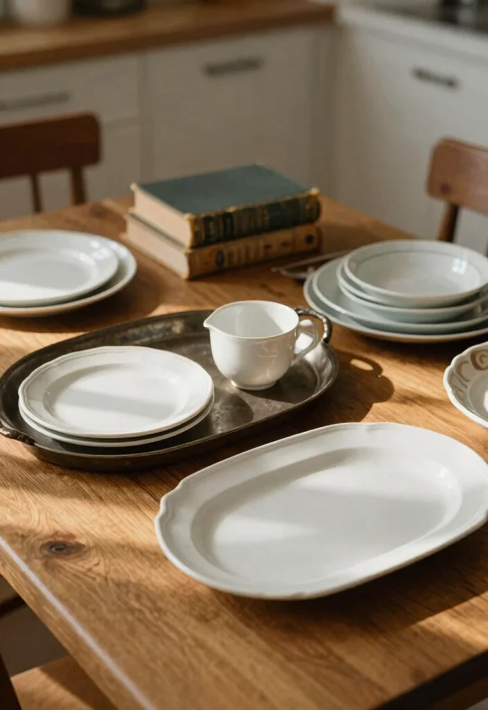 17 Simple Kitchen Table Decor Ideas That Feel Fresh - 11. Vintage Finds 1