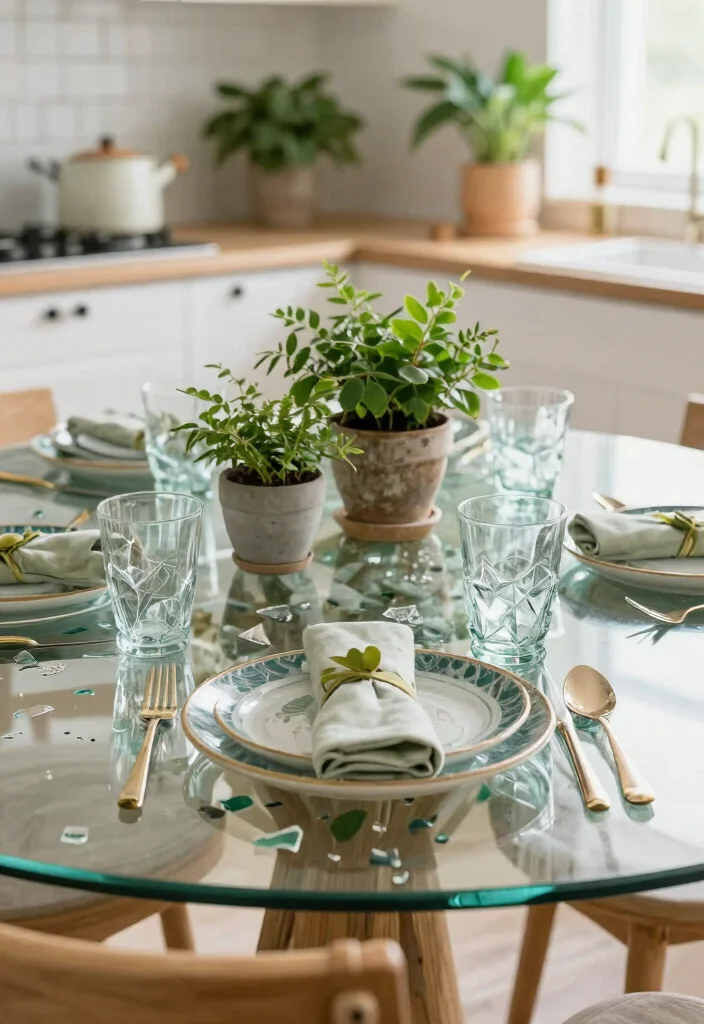 17 Simple Kitchen Table Decor Ideas That Feel Fresh - 17. Eco-Friendly Decor Ideas 1