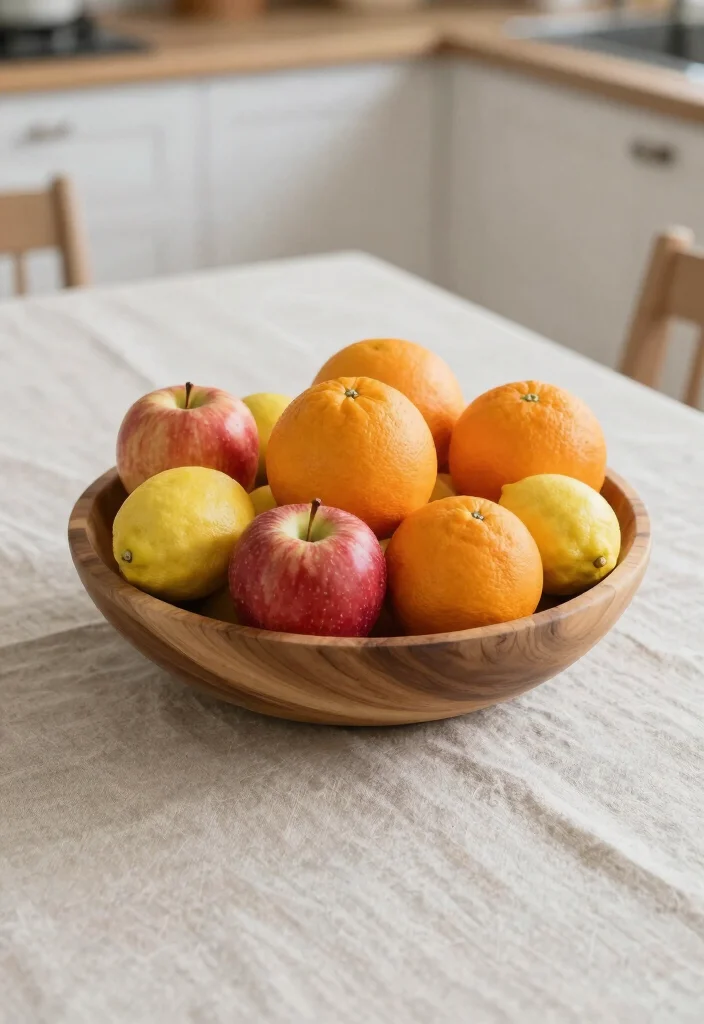 17 Simple Kitchen Table Decor Ideas That Feel Fresh - 8. Simple Fruit Bowl 1