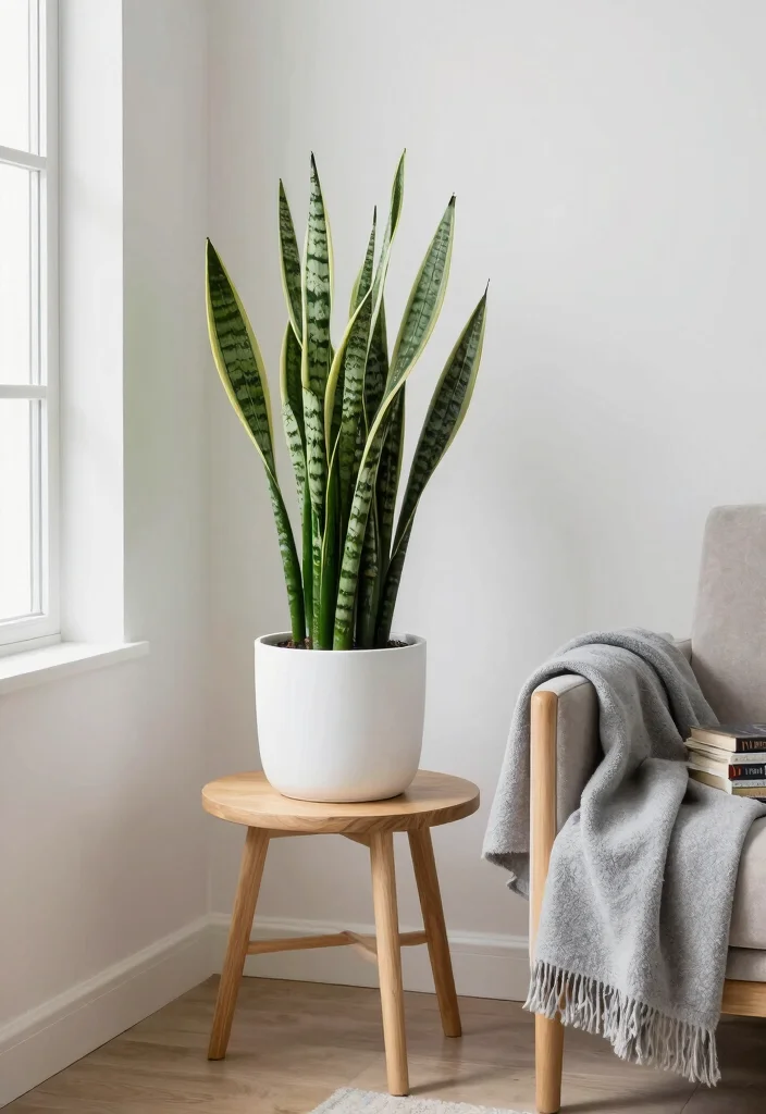 17 Snake Plant Decor Ideas That Add Modern Greenery - 1. The Minimalist Corner 1