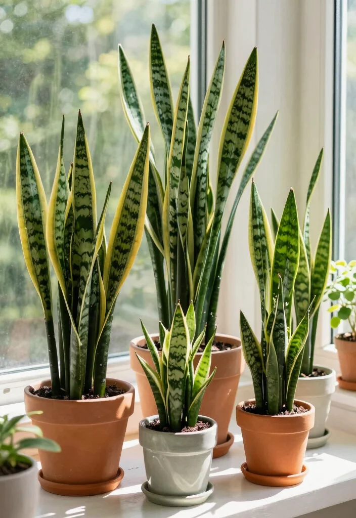 17 Snake Plant Decor Ideas That Add Modern Greenery - 8. Group Planting 1
