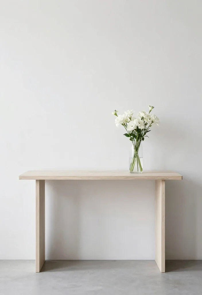 18 Console Table Decor Ideas That Welcome Beautifully - 6. Minimalist Approach 1