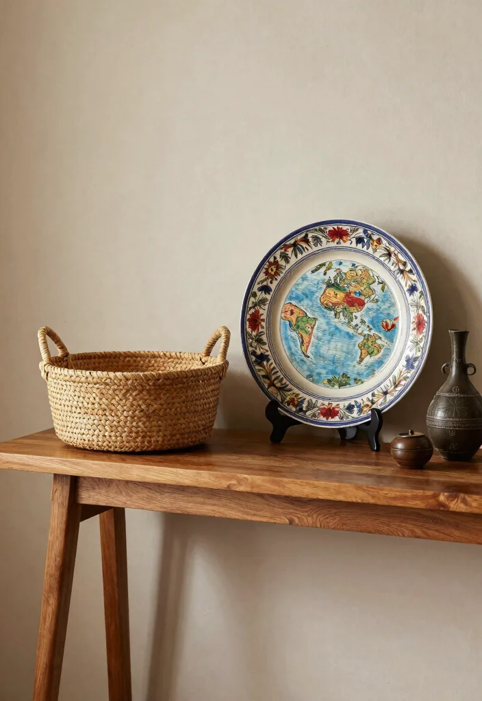 18 Console Table Decor Ideas That Welcome Beautifully - 7. Cultural Touches 1