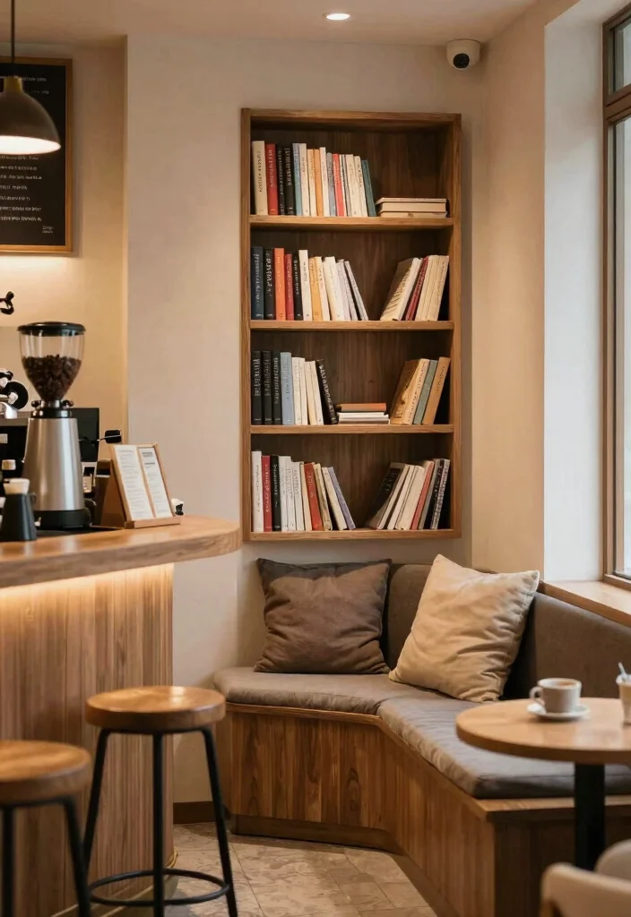 18 Corner Cabinet Coffee Bar Ideas That Use Every Nook - 14. Cozy Reading Corner Coffee Bar 1