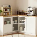 18 Corner Cabinet Coffee Bar Ideas That Use Every Nook
