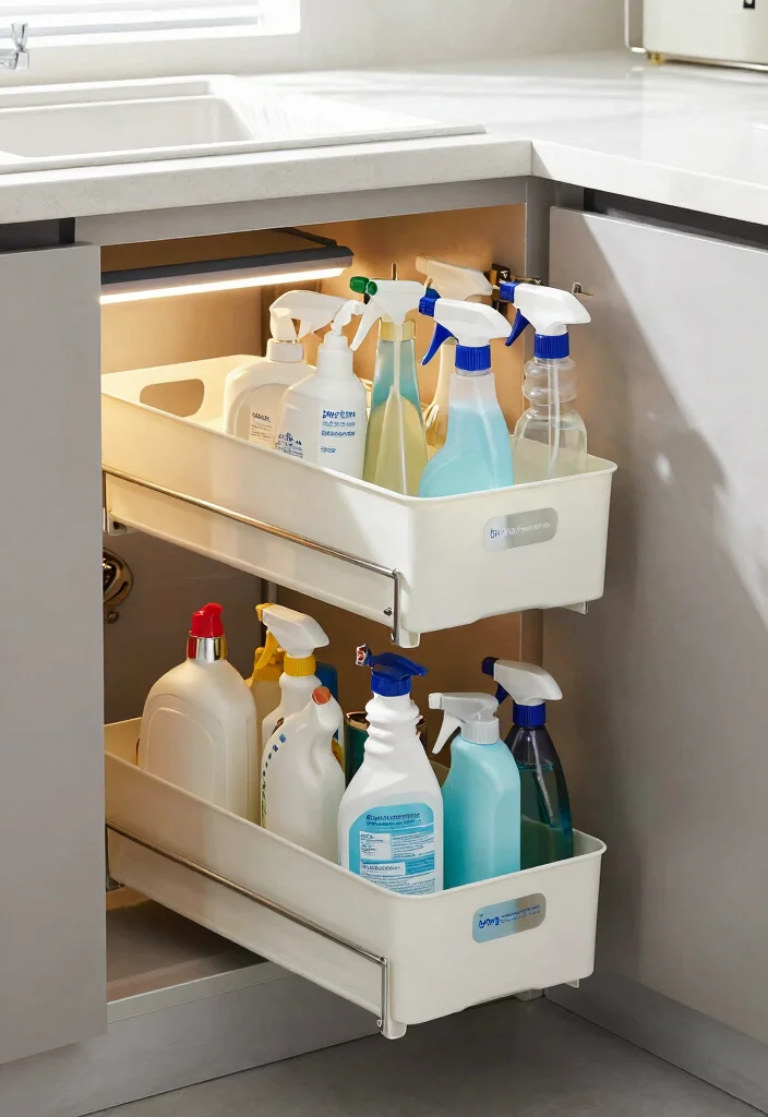 18 Kitchen Storage Organization Ideas That Reduce Clutter - 12. Smart Under-Sink Storage 1