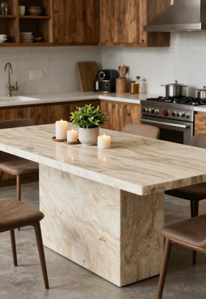 18 Kitchen Table Decor Centerpiece Ideas That Shine - 15. Natural Stone Accents 1