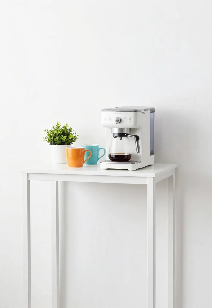 18 Mini Coffee Bar Ideas That Fit Anywhere - 13. Minimalist Coffee Station 1