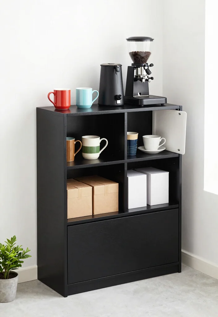 18 Mini Coffee Bar Ideas That Fit Anywhere - 7. Modular Coffee Station 1