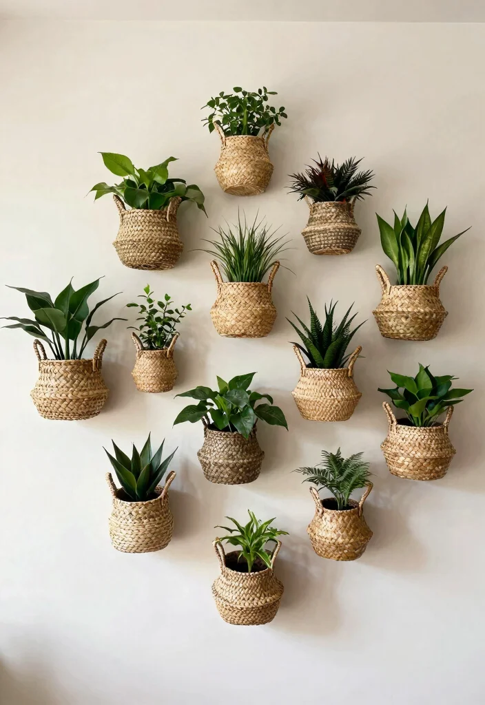 18 Money Plant Wall Decor Ideas That Brighten Any Room - 15. Basket Wall Decor 1