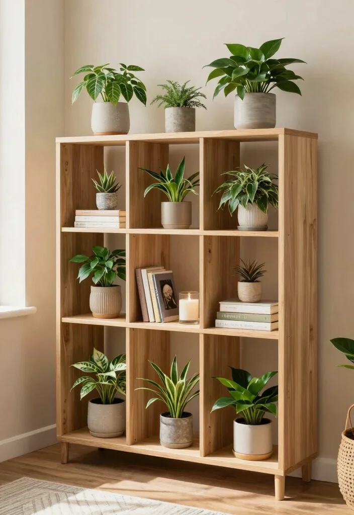 18 Money Plant Wall Decor Ideas That Brighten Any Room - 7. Plant Shelving Units 1