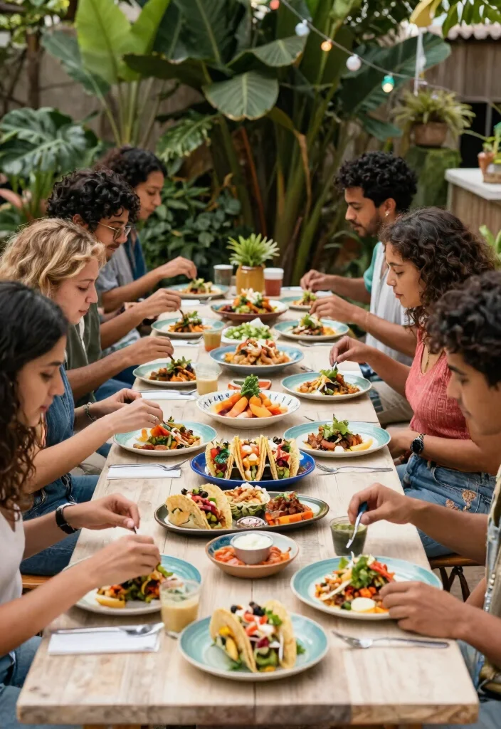 18 Outside Table Decor Ideas for Stylish Outdoor Dining - 15. Interactive Dining Elements 1