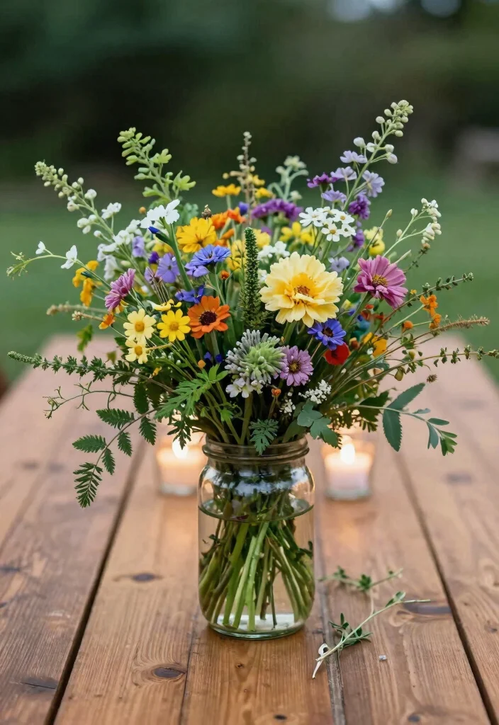 18 Outside Table Decor Ideas for Stylish Outdoor Dining - 2. Lush Centerpieces 1