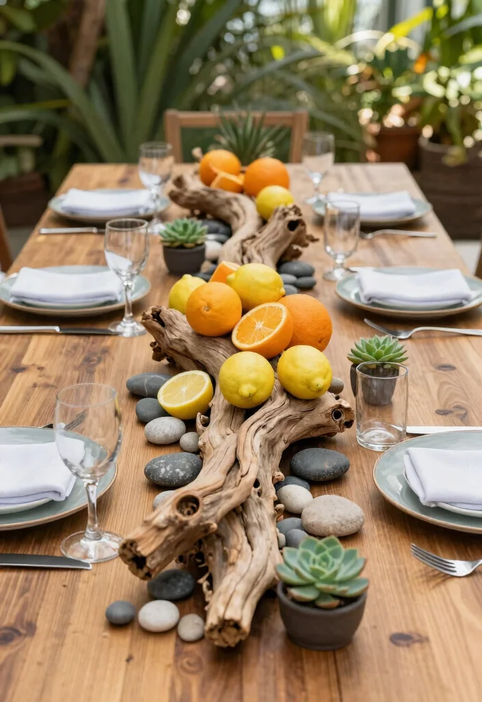18 Outside Table Decor Ideas for Stylish Outdoor Dining - 5. Nature-Inspired Decor 1
