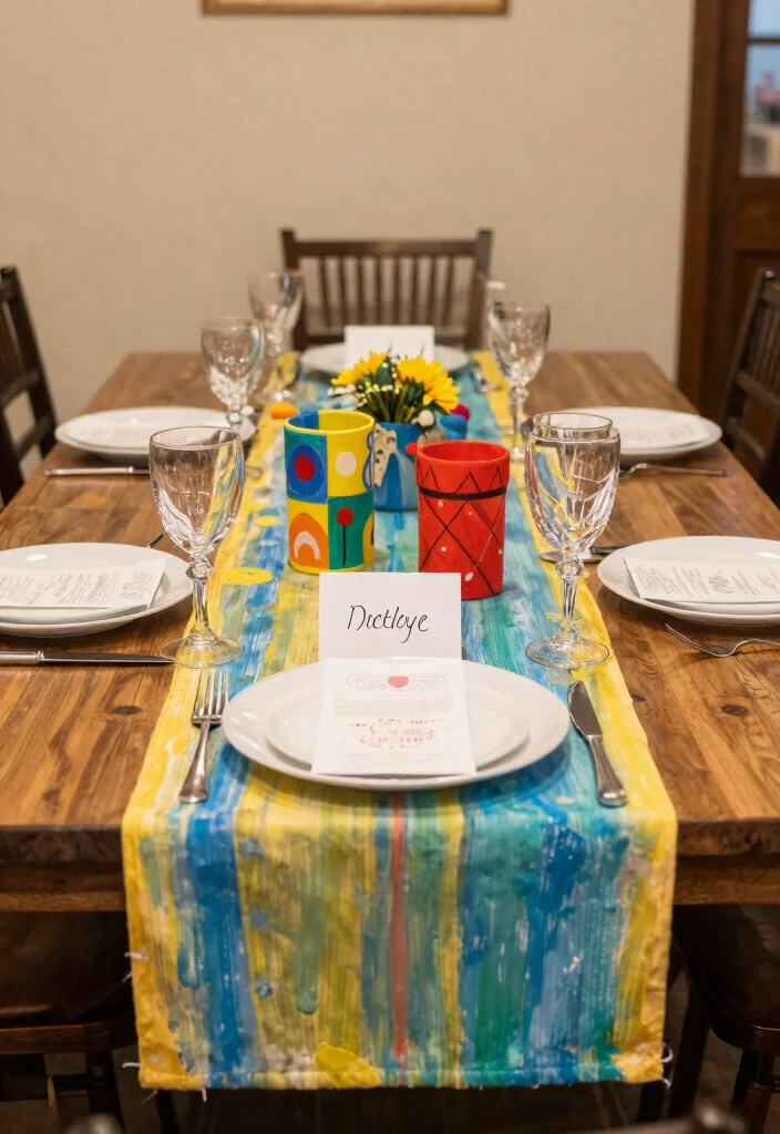 18 Prom Table Decor Ideas That Sparkle Beautifully - 17. Artistic Touch with DIY Decor 1