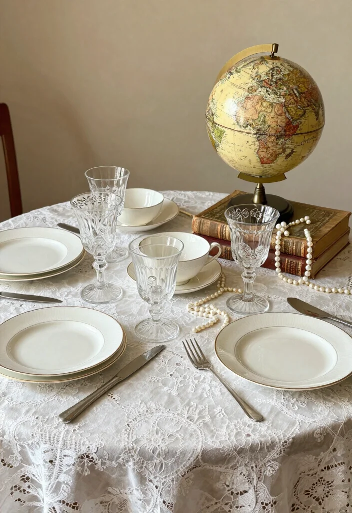 18 Prom Table Decor Ideas That Sparkle Beautifully - 6. Classy Vintage Vibes 1