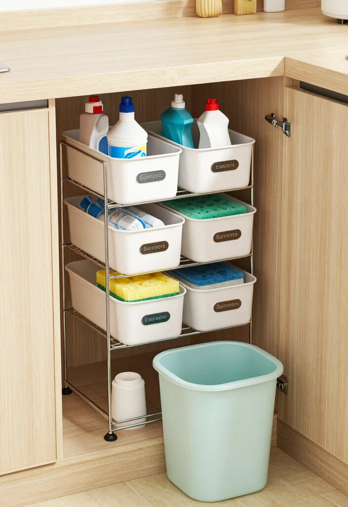 18 Small Kitchen Organization Ideas That Transform Tiny Spaces - 3. Utilize Under-Sink Storage 1